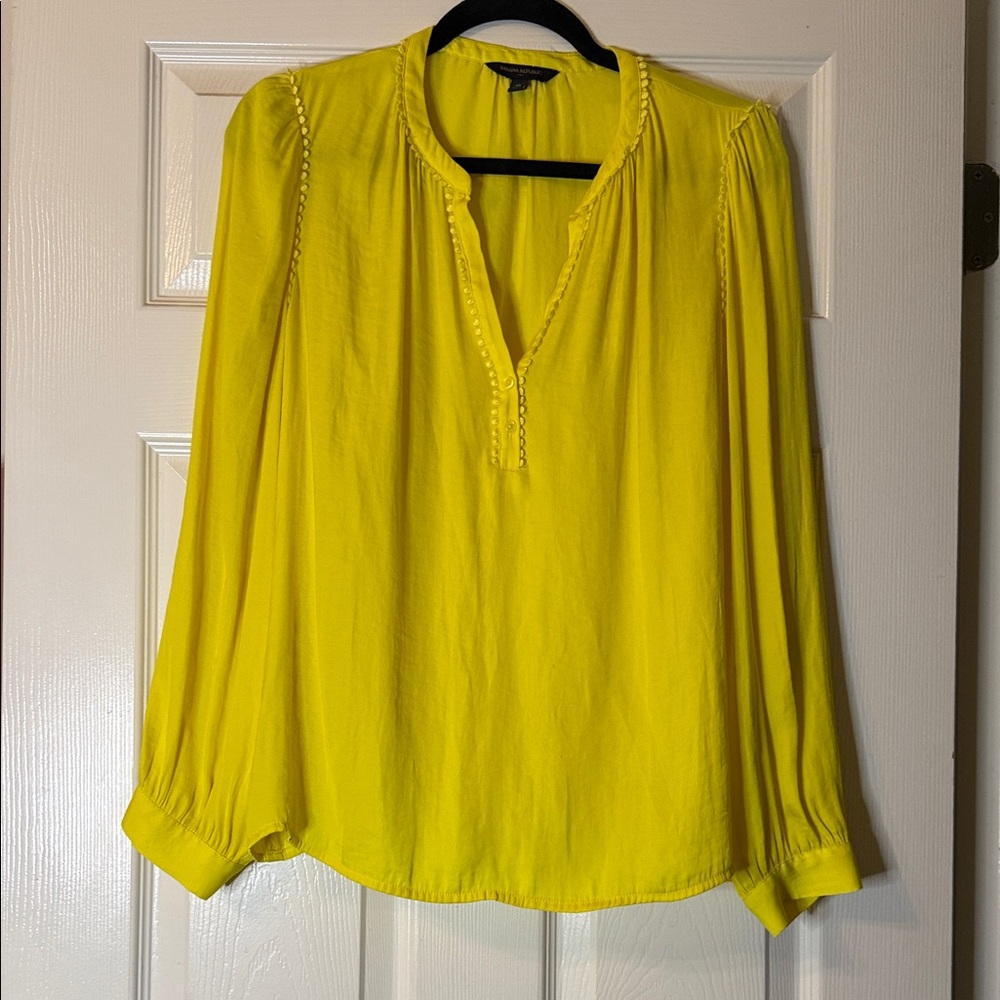 Banana Republic Bright Yellow Blouse